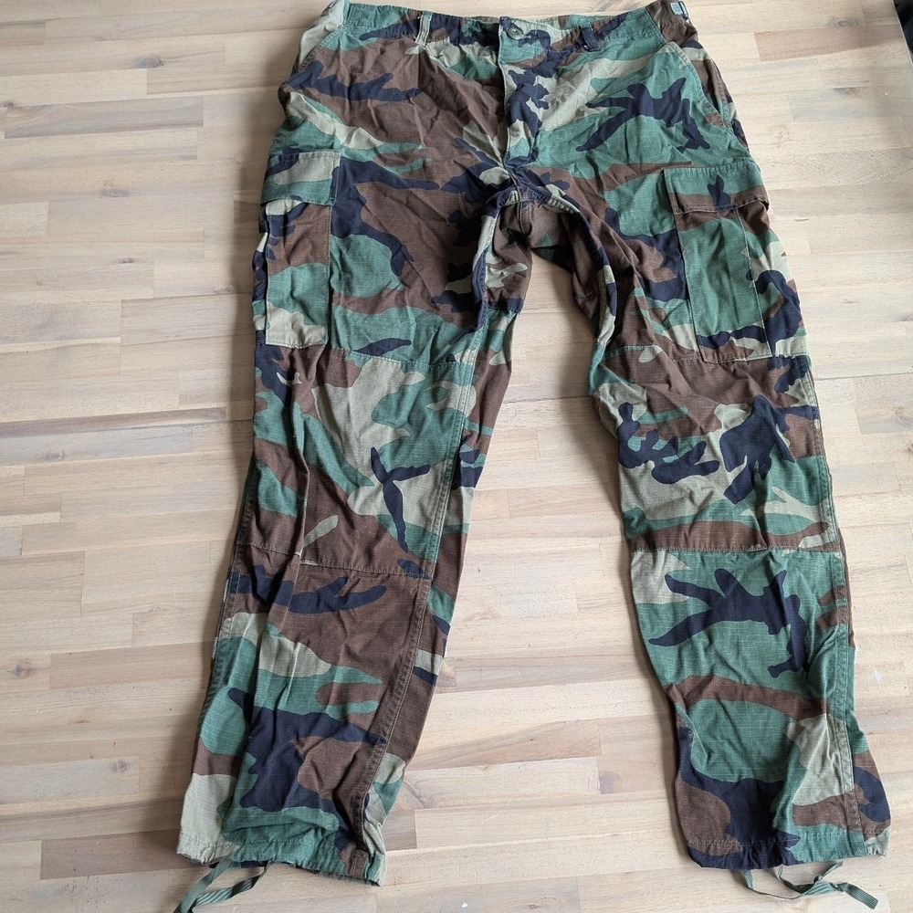 Camo Propper International Woodland Cargo‎ Pants Mens Large Regular BDU Trousers